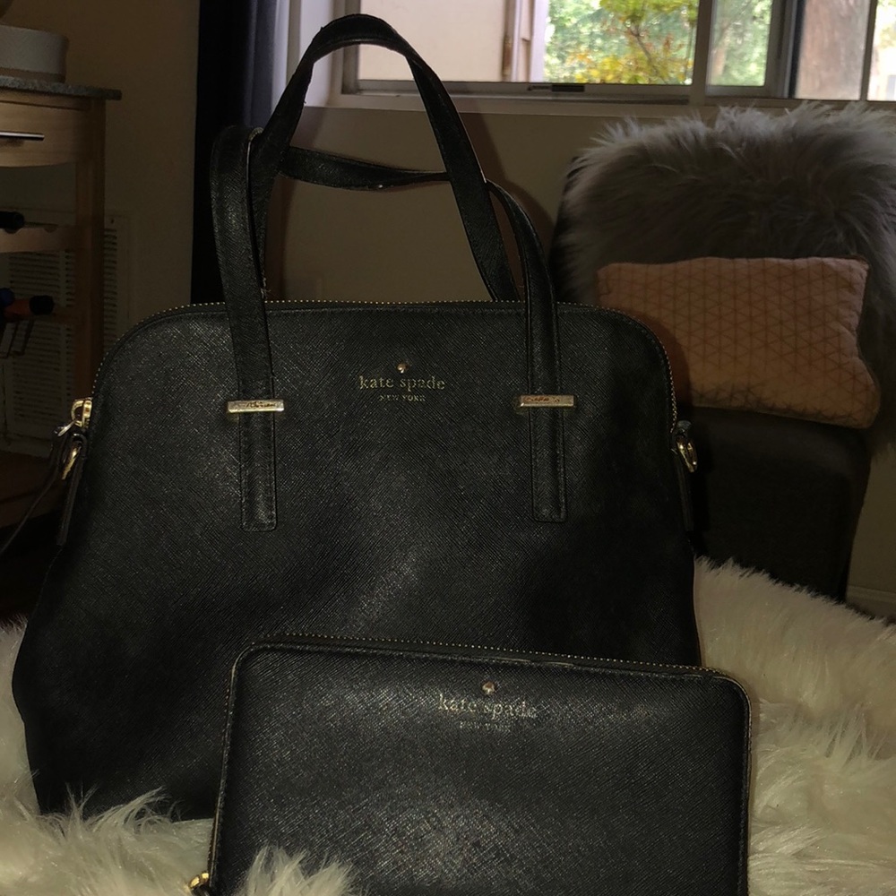 Kate Spade Bowling Purse/Matching Wallet/Dust Bag